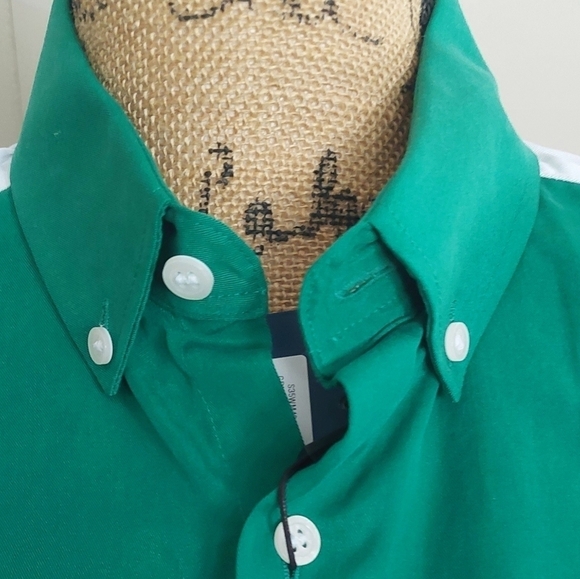 NWT Murano Green Slim Fit Mens Causal Button Short Sleeve Shirt Size Medium - Picture 4 of 10